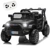 12V Kids Ride On Toy, Ride on Truck w/Parent Remote Control, Electric Toddler Ride on Car for Kids w/Reflective Stickers, Front Anti-Collision Bar Design, LED Headlights, Bluetooth, 3 Speeds (Black) view 1