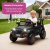 12V Kids Ride On Toy, Ride on Truck w/Parent Remote Control, Electric Toddler Ride on Car for Kids w/Reflective Stickers, Front Anti-Collision Bar Design, LED Headlights, Bluetooth, 3 Speeds (Black) view 4
