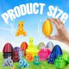 4PCS 3D Printed Eggs with Rabbit Inside,Surprise Gifts to Enhance The Festive Atmosphere, Unique Collectible Desktop Ornaments,Prefilled Easter Eggs Basket Stuffers (32pcs) view 3