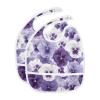 Bolaz Pansy Flowers White Violet Baby Bibs for Eating Food Feeding Waterproof Toddler Bib Apron Boys Girls Soft Adjustable Set of 2 view 2