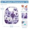 Bolaz Pansy Flowers White Violet Baby Bibs for Eating Food Feeding Waterproof Toddler Bib Apron Boys Girls Soft Adjustable Set of 2 view 3