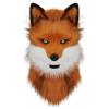 2Pcs Realistic Fursuit Dog Fox Wolf Mask Paws,Moving Jaw Fox Mask,Party Full Head Furry Wolf Werewolf Therian Gear (Brown) view 2