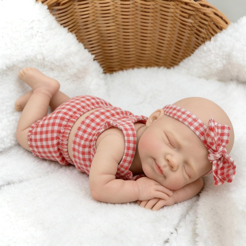 Anano 12 Inch Solid Platinum Silicone Baby Doll Full Body Boy with Bottle Bathable 100 Percent Silicone Doll Squishy Babies Reborn Baby Dolls Floopy Head for Kids & Collector(2kgs)