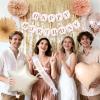 26th Beige Birthday Decorations for Women, White Sand Happy 26th Birthday Party Packs with Happy Birthday Banner, Paper Pom Poms, Boho Beige Cream Balloons for 26 Party Supplies view 4