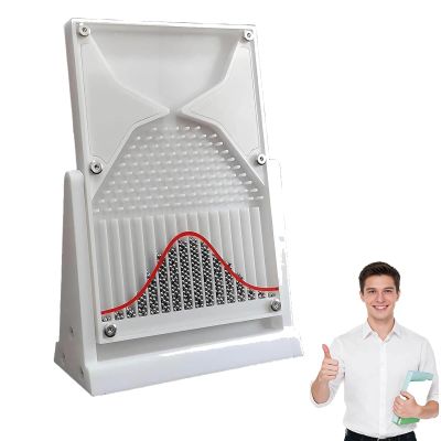 12*18cm Galton Board Probability Demonstration Model, Normal Distribution Mathematical Model with Bell Curve, Physics Lab Teaching Tool for Education, School Classroom & Financial Statistics (white)