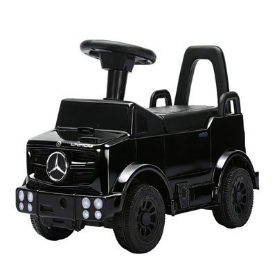 Kids Push Car for Toddlers, Licensed Mercedes-Benz Toddler Car, Ride on Toy with Horn, Music, Lights, Under Seat Storage- Black