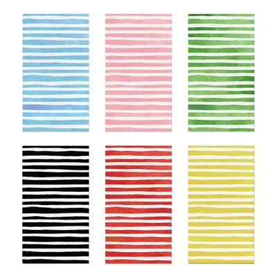 120PCS Stripe Paper Napkins - 6 Colorful Striped Designs Disposable Hand Towels for Bathroom, Dinner, Picnic, Wedding - 4.5"x8" for Daily Use, Family Gatherings, Holiday Celebrations, Parties, Events