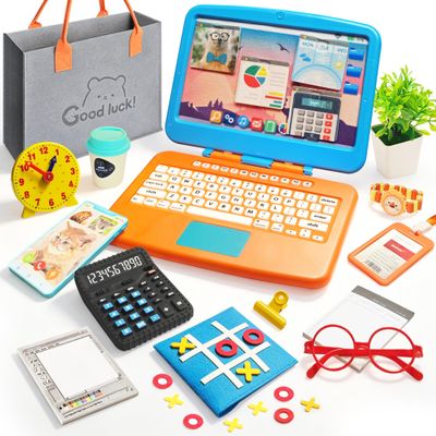 20PCS Home Office Pretend Play Toys for Kids, Birthday Gifts for Boys Girls