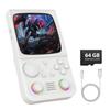 R36TMAX Retro Handheld Game Console, 4.0 Inch IPS HD Screen Retro Gaming Console, Handheld Game Console with 18000+ Classic Games, Supports WiFi Networked Fighting and OTG, Built-in 64G-Pearl White view 1