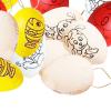 20x White Easter Eggs Painting Hanging Ornament Paintable Blank Easter Eggs for Kids Easter Party Favors Home Kindergarten Decor, Double Sided view 2