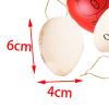 20x White Easter Eggs Painting Hanging Ornament Paintable Blank Easter Eggs for Kids Easter Party Favors Home Kindergarten Decor, Double Sided view 3