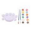 20x White Easter Eggs Painting Hanging Ornament Paintable Blank Easter Eggs for Kids Easter Party Favors Home Kindergarten Decor, Double Sided view 4