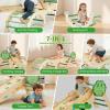 Amenitlif Pikler Triangle Set, 7-in-1 Foldable Climbing Toys Indoor, Wooden Playground Jungle Gym with Arch & Ramp & Ladder, Montessoris Kids' Indoor Climbers Activity Center for Boy Girl Gift view 2