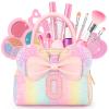 Kids Washable Makeup Kit for Girls, 17 Pcs Non Toxic Make Up with Purse - O view 1