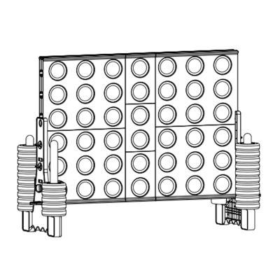 GADFISH Connect 4 Game Jumbo Outdoor Set (Red & Blue)