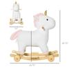 Wooden Rocking Horse Toy with Plush Finish and Smooth Rocking Motion for Indoor Play and Decorative Display view 2