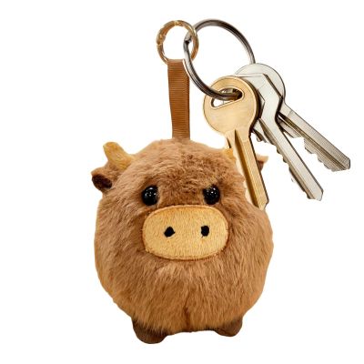 Cow Plush Bag Charm, Fun Collectible Adorable Realistic Ornament, 15cm Stuffed Animal Cow Plush Pendant for Adults Lovers Family, Soft Cotton Material with Embroidery Details, Bag Accessory