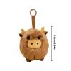 Cow Plush Bag Charm, Fun Collectible Adorable Realistic Ornament, 15cm Stuffed Animal Cow Plush Pendant for Adults Lovers Family, Soft Cotton Material with Embroidery Details, Bag Accessory view 2