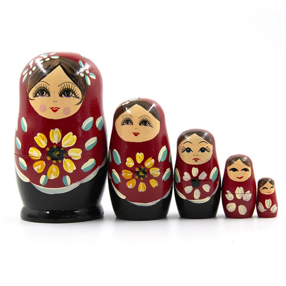 Jorzer Nesting Dolls, Wooden Matryoshka Doll, 5Pcs/Set Funny Russian Nesting Dolls Stacking Toys for Kids, Home Decoration Toys and Games..