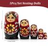 Jorzer Nesting Dolls, Wooden Matryoshka Doll, 5Pcs/Set Funny Russian Nesting Dolls Stacking Toys for Kids, Home Decoration Toys and Games.. view 2