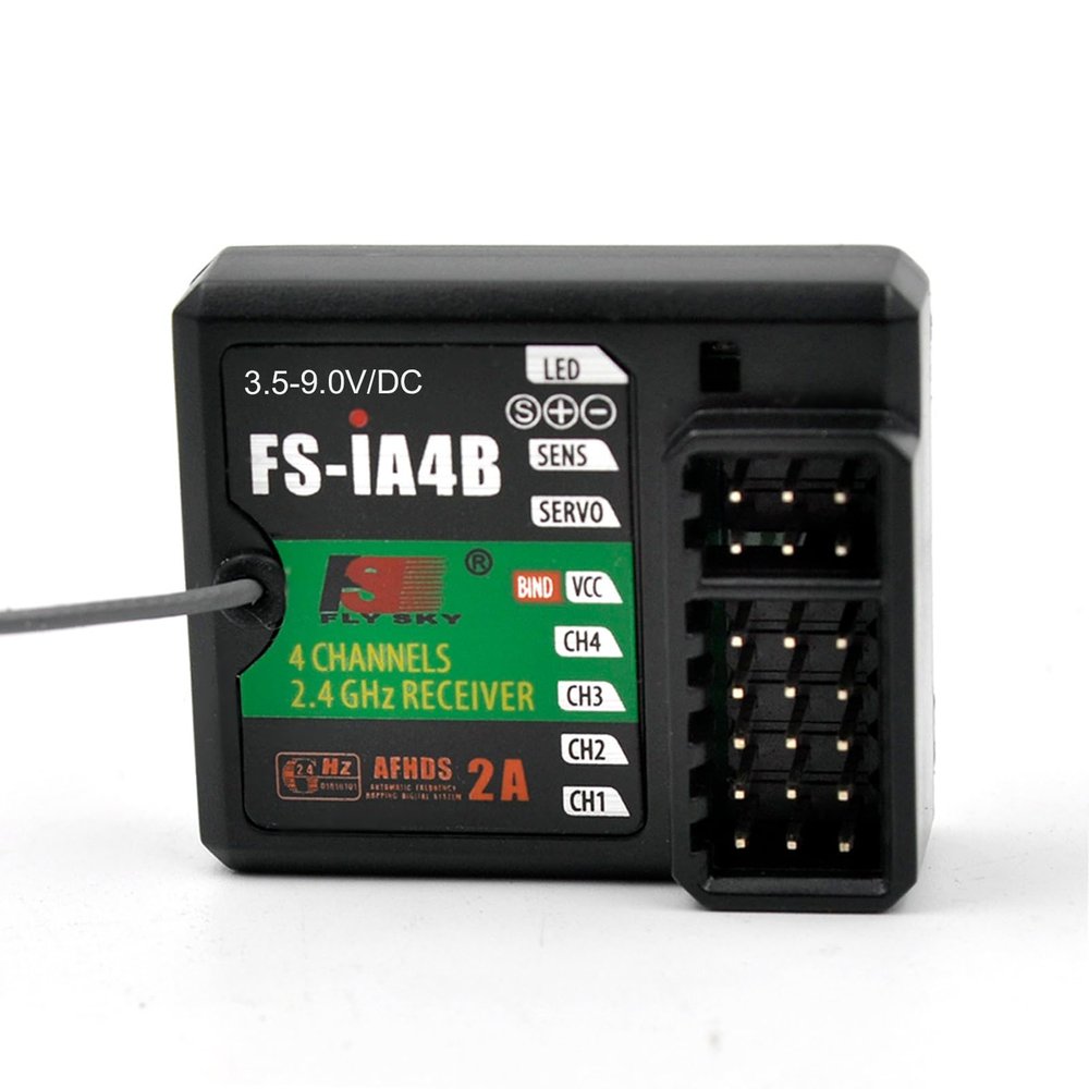 Funien FSiA4B Reliable 2.4GHz for RC Car Boat FSI10 FSI6 FSGT2F System for Hobbyists (Black)