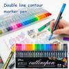 8 Colors Outline Markers,2026 Double Line Shimmer Marker Pens,Glitter Gel Double Line Outline Pen Sparkle Markers,Squiggles Glitter Marker Set for Christmas GreetingCards,Scrapbook Crafts,Easter Egg view 3