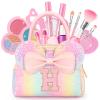 Kids Washable Makeup Kit for Girls - 17 Pcs Real Non Toxic Make Up Set with Personalized Purse - Toddler Girl Birthday Gifts Princess Toys Age 3 4 5 6 7 8 9 10 Years Old Kid - H view 1