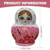 Jorzer Russian Nesting Dolls, 10Pcs/Set Wooden Matryoshka Doll Set with Butterfly Printing Effortless Disassembly & Assembly Nesting Dolls for Collection Decoration Toys and Games.. view 4