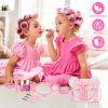 Kids Makeup Kit for Girls - 15 Pcs Real Washable Make Up Set - Non Toxic Toddlers Cosmetic with Letter Purse - Dress up Birthday Gifts for 3 4 5 6 7 8 Years Old Girls - Glitter Rainbow N view 2