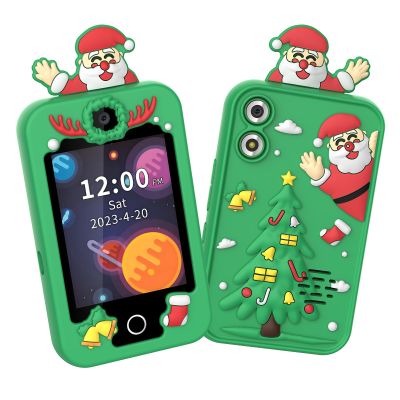 Funien Childrens Smart Learning Smartphone with Dual Camera and Parental Controls for Kids 3-12, 2.8" Touchscreen Education Toy for Interactive Learning (Santa Claus)