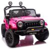 24V Ride on Toys for Big Kids, 4WD Two Seater Ride on Car with 20'' Seat, 4X100W Power, LED Lights, Wireless, Music, Power Display, Kid Electric Truck for Boys Girls (Pink) view 1