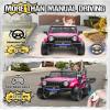 24V Ride on Toys for Big Kids, 4WD Two Seater Ride on Car with 20'' Seat, 4X100W Power, LED Lights, Wireless, Music, Power Display, Kid Electric Truck for Boys Girls (Pink) view 3