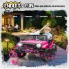 24V Ride on Toys for Big Kids, 4WD Two Seater Ride on Car with 20'' Seat, 4X100W Power, LED Lights, Wireless, Music, Power Display, Kid Electric Truck for Boys Girls (Pink) view 4