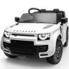 2 Seater Ride On Car for Kids, 24v Licensed Land Rover Defender Electric Power Ride On Truck Toy with Remote Control, 4x100W, Music, Shovel Toy, Soft Start, 3 Speed (White) view 1