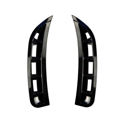 Car Front Bumper Side Air Vent Splitter Spoiler Canard for Mercedes Gle W167 Gle350 Gle450 Gle53 2020(Carbon Look)