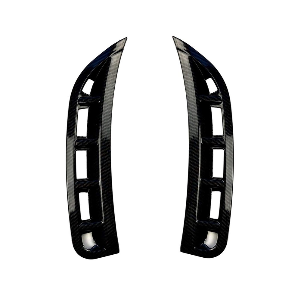 Car Front Bumper Side Air Vent Splitter Spoiler Canard for Mercedes Gle W167 Gle350 Gle450 Gle53 2020(Carbon Look)