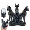 HDBHSBE Crystal Stand Crystal Ball Stand, Resin Ancient Egyptian 3-Sphynx Cat Sphere Holder, Decorative with Stable Base for Living Room, Bedroom view 3