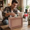 10000 Savings Challenge Box, Portable Retro Wooden Cash Vault with Visual Tracker Board & Number Grid - Reusable Motivational Money Box for All Age Groups, Financial Goal Budget Tool & Gift ($2K) view 1
