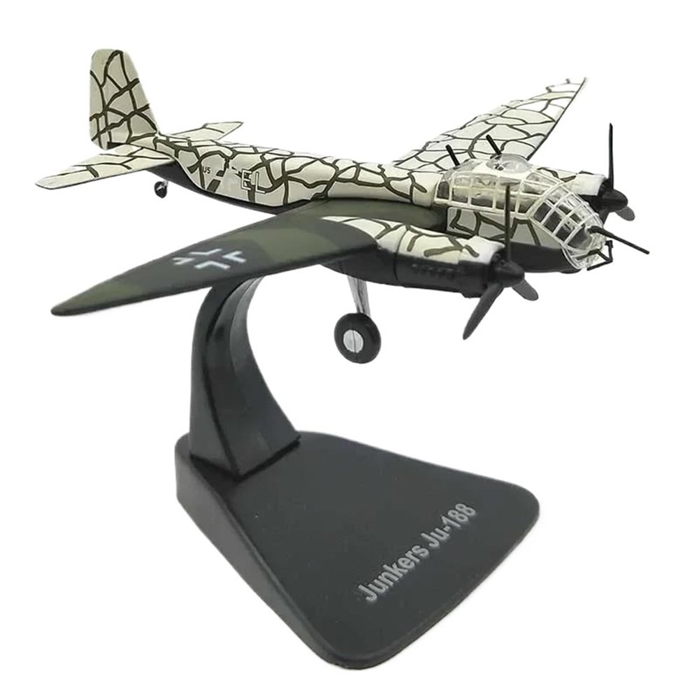 Flying Airplane Model 1/144 Scale JUNKERS JU188 Army Bomber Diecast Metal Military Plane Aircraft Airplane Model Toy Display Collections Aviation Airbus