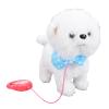 CHEOTIME Plush Walking Barking Dog Toy, Intelligent Sensing Interactive Puppy with Leash Electric Singing Robot Dog Support Touch Sensing Licking Interaction Leash Walking Tail Wagging view 1