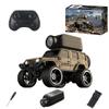 1:64 Scale Mini RC Car with Camera, 4WD Remote Control Off-Road Vehicle, FPV Alloy Crawler Car for Adults, Dual Control via App & 2.4G Remote, Indoor Desktop Racing Model Yellow KF32 view 1