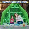 FortifyGlow 174PCS Glow in The Dark Fort Building Kit for Kids -STEM Learning Toys - Creative Construction Set for Boys & Girls - Indoor & Outdoor Play Tent with Green Blanket view 2