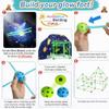 FortifyGlow 174PCS Glow in The Dark Fort Building Kit for Kids -STEM Learning Toys - Creative Construction Set for Boys & Girls - Indoor & Outdoor Play Tent with Green Blanket view 4