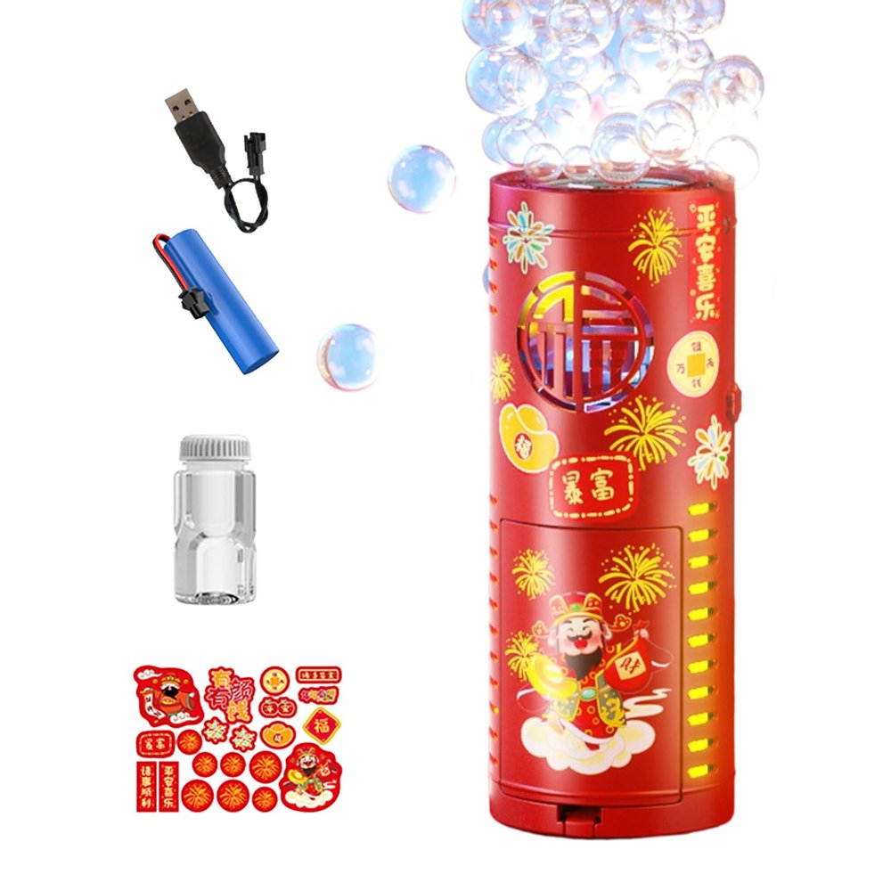 Bubble Machine for Kids,Portable Automatic Blower,with Light New Year Bubble Maker | for Kids Chinese New Year Party Decorations Birthday Outside Activities