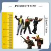 Bffcnl 5 Pieces Miniature People Figure Resin Tiny People Model Figurines Finely Detailed Realistic Equipment Diorama Sand Table Suitable for Rural Rui, Robbers view 2