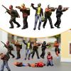 Bffcnl 5 Pieces Miniature People Figure Resin Tiny People Model Figurines Finely Detailed Realistic Equipment Diorama Sand Table Suitable for Rural Rui, Robbers view 4
