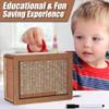 10000 Savings Challenge Box,Portable Retro Wooden Cash Vault with Visual Tracker Board & Number Grid - Reusable Motivational Money Box for All Age Groups,Financial Goal Budget Tool,Money Bank ($5K) view 4