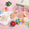 Garneck 12pcs Wooden Spinning Tops for Craft: DIY Hand-Painted Gyroscopes for Kid Unfinished Rotating Tops Novelty Playthings for Children Toddler Party Favors view 2