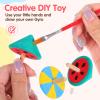 Garneck 12pcs Wooden Spinning Tops for Craft: DIY Hand-Painted Gyroscopes for Kid Unfinished Rotating Tops Novelty Playthings for Children Toddler Party Favors view 3