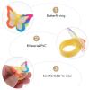 Didiseaon 12pcs Kids Butterfly Finger Rings Colorful Silicone Rings for Girls Party Favors Toddler Jewelry view 4